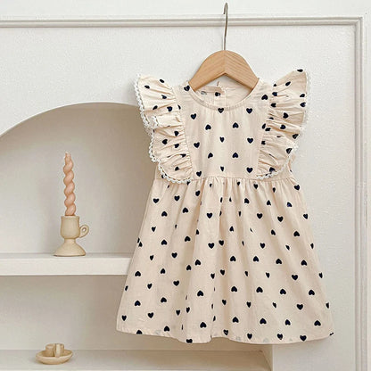 Vestido Floral Morado para Niñas – Cuello Bordado y Diseño Estilo Boutique (1–6 Años)