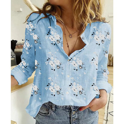 Camisa de Lino Premium para Mujer - Estilo Casual Loose Fit