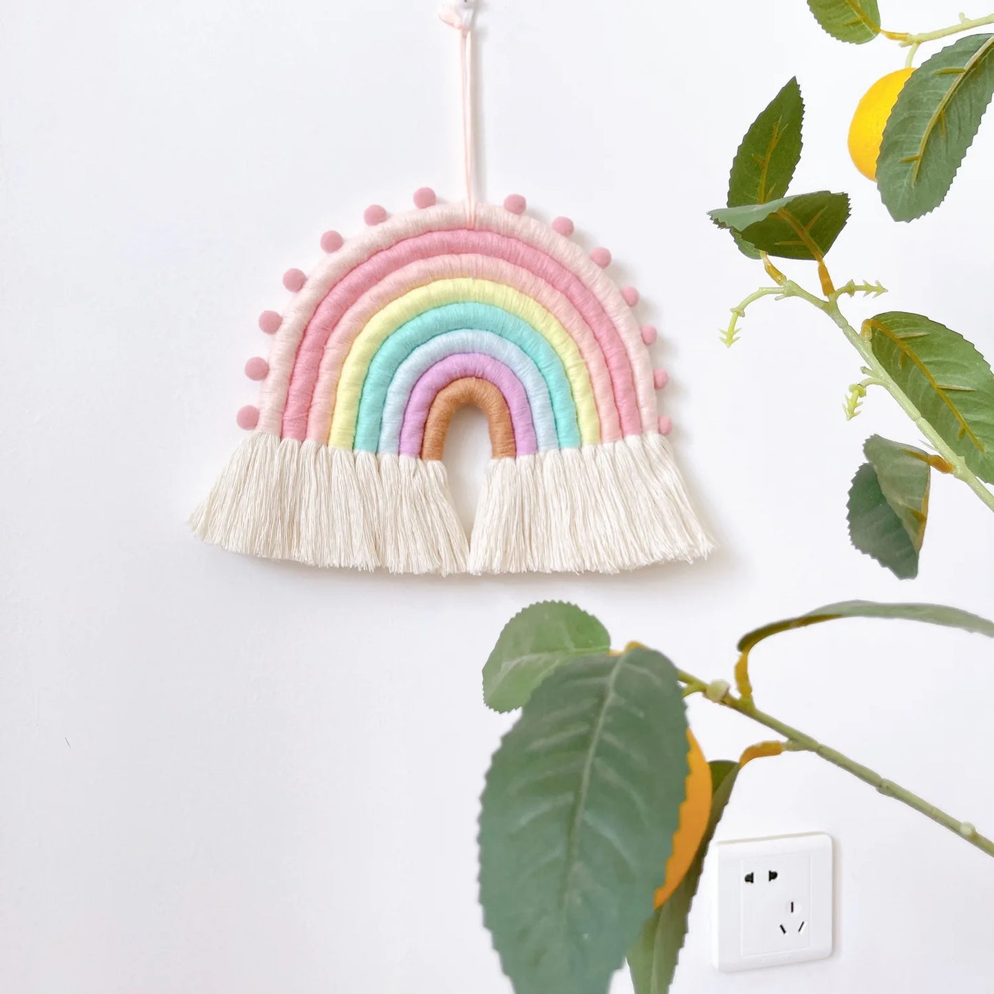 🌈 Colgante Decorativo Arcoíris Estilo Nórdico – Decoración Infantil Hecha en Tela 🌈