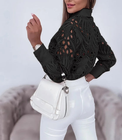 Blusa Calada de Manga Larga – Elegancia y Sofisticación para la Mujer Moderna