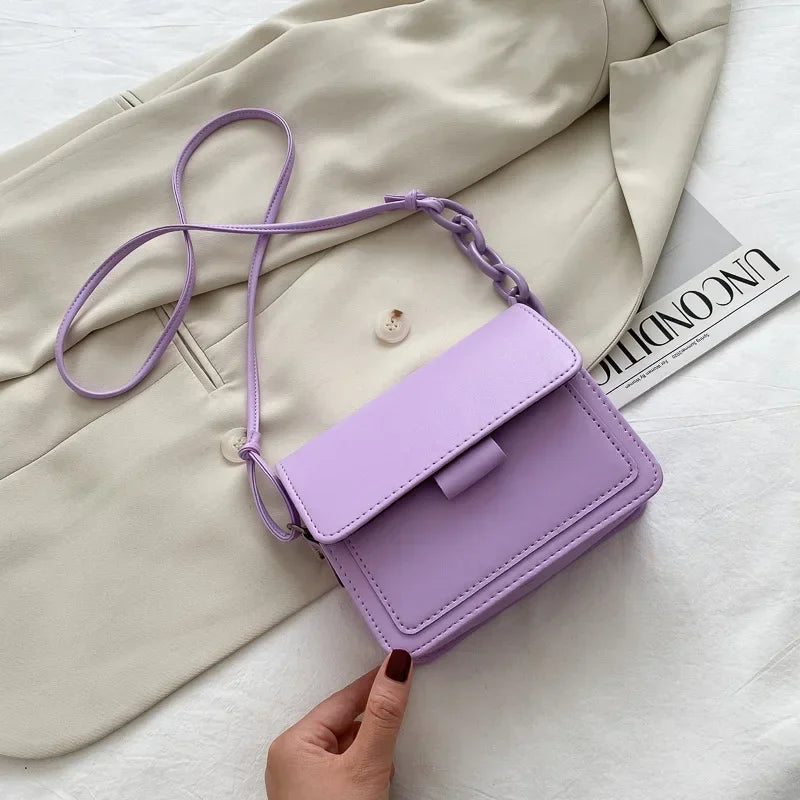 Bolso Cuadrado para Mujer con Cierre Metálico – Bolso Casual de Hombro y Bandolera