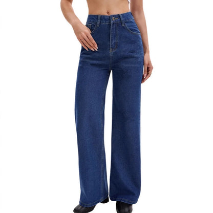 Jeans de Cintura Alta Recto – Estilo Urbano y Comodidad Atemporal