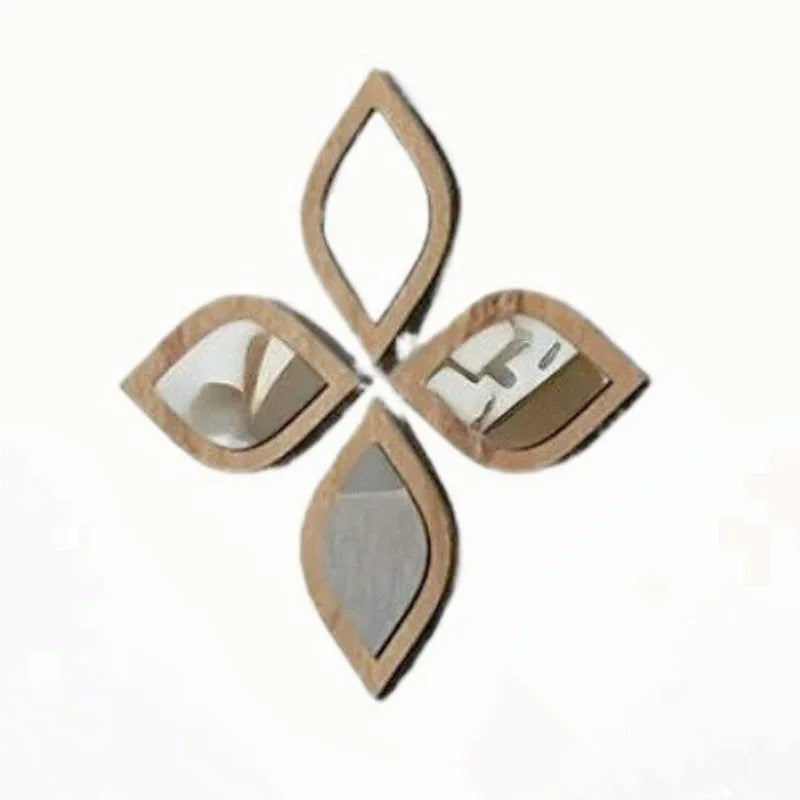 Set de 4 Espejos Decorativos Boho en Forma de Gota