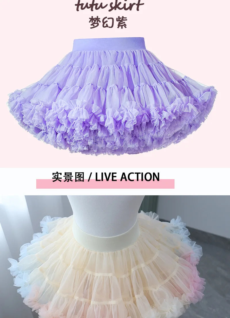 Falda Petticoat de Tul para Niñas – Falda Princesa Estilo Tutu Dulce y Elegante