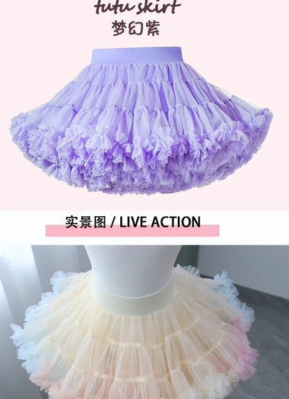 Falda Petticoat de Tul para Niñas – Falda Princesa Estilo Tutu Dulce y Elegante