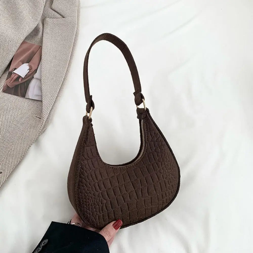 Bolso de Hombro Tejido de Paja Estilo Crochet – Bolso de Verano Casual para Playa y Viajes