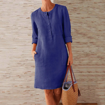 Vestido Túnica Aura de Algodón y Lino