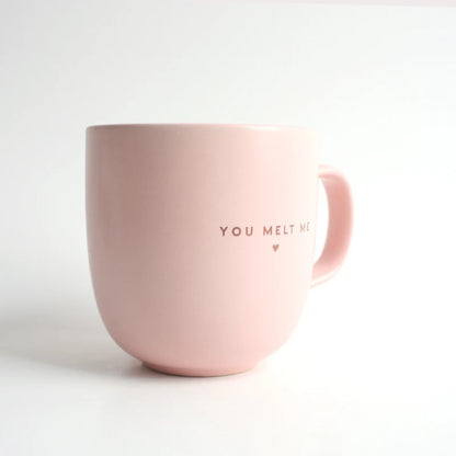 Taza de Cerámica Rosa Mate 350 ml – Mug Clásico Ecológico con Asa