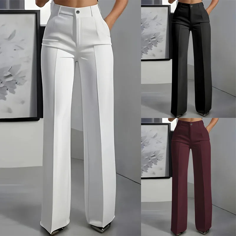 Pantalón de Sastrería de Cintura Alta con Caída Elegante