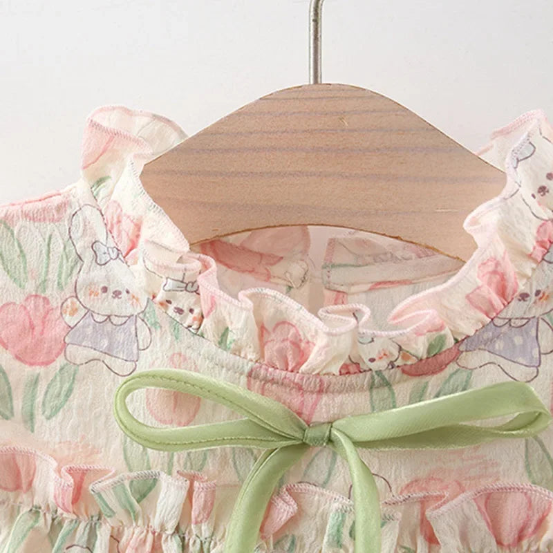 Vestido de Princesa con Flores – Dulzura y Encanto para Verano