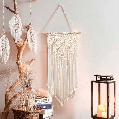 Tapiz de Macramé para Pared – Decoración Bohemia Tejida a Mano en Algodón