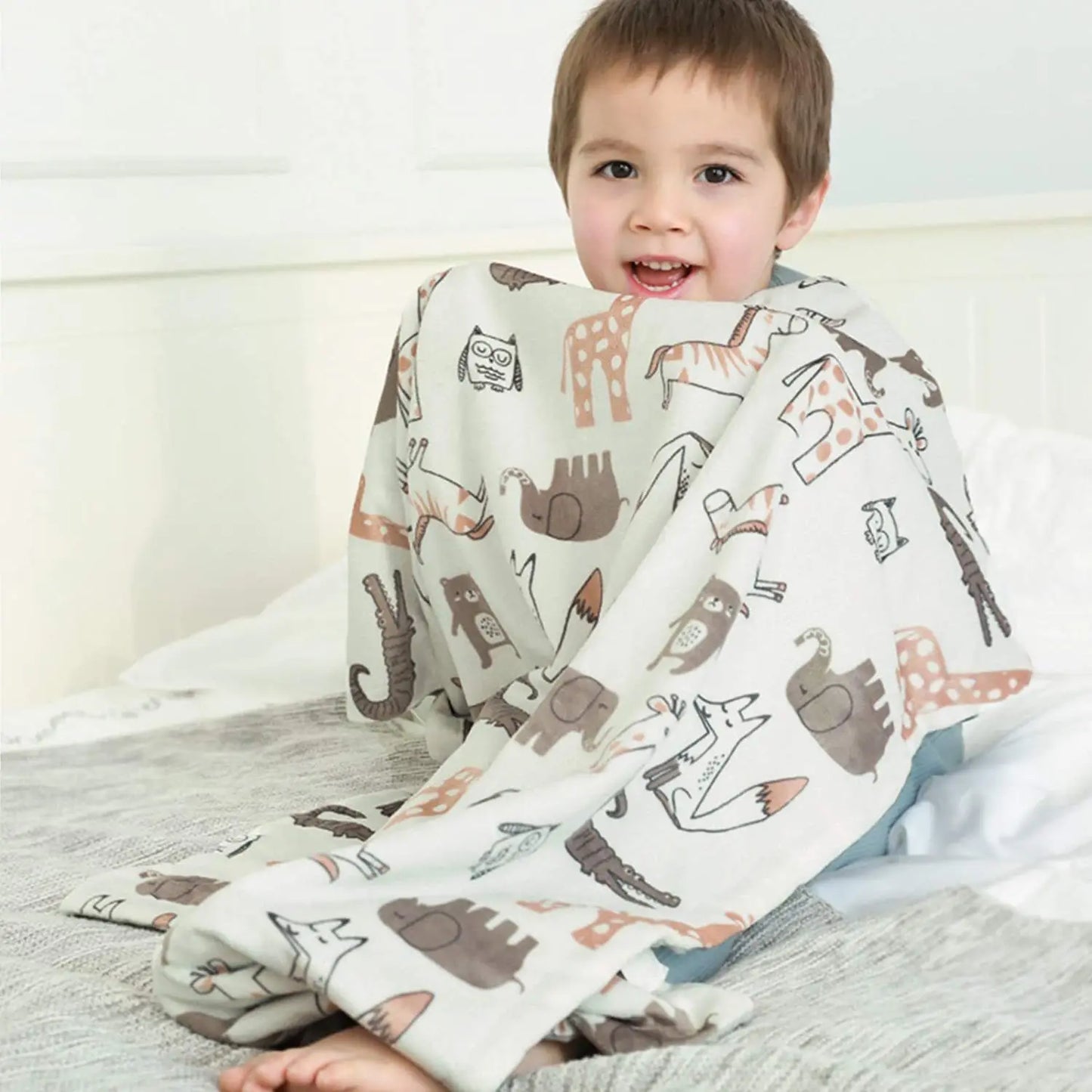 🧸 Manta de Bebé Unisex de Polar Fleece con Diseño Cartoon – Suavidad Todo el Año 💖