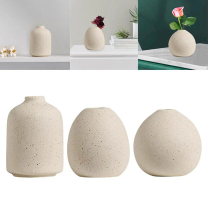 Jarrón Decorativo de Cerámica Estilo Nórdico – Vaso Floral Boho para Hogar
