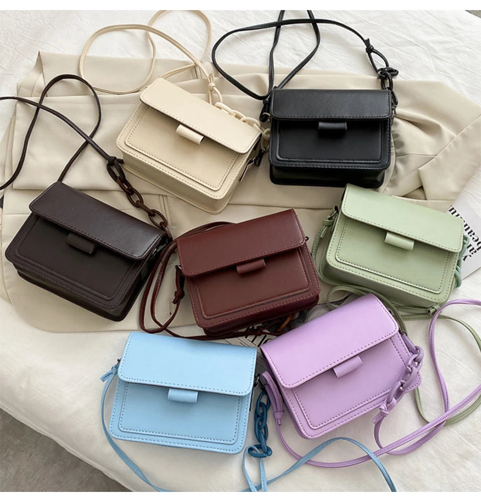 Bolso Cuadrado para Mujer con Cierre Metálico – Bolso Casual de Hombro y Bandolera
